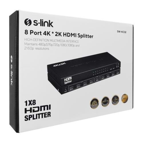 AKSESUAR S-link SW-KC32 8 Port 4K 