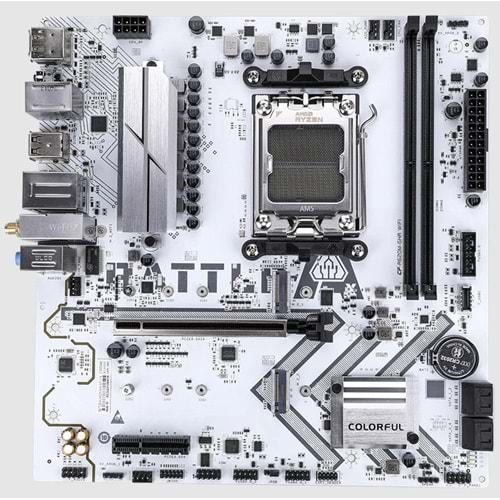 ANAKART COLORFUL BATTLE-AX A620M-GHA WHITE WiFi V14 DDR5 AM5
