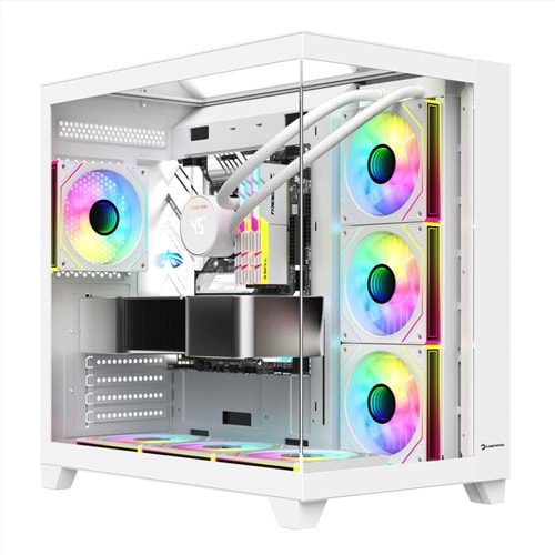 KASA GAMEPOWER WARCRY TOPGLASS 4x12cm FAN ARGB BEYAZ