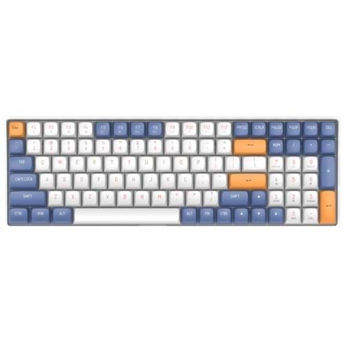 AIGO A100 Mavi Mekanik Yellow Switch Kablolu/Kablosuz Us Layout