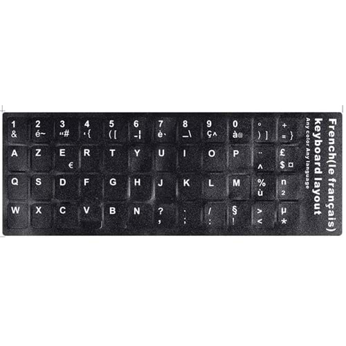 Klavye Etiketi Fransızca French Sticker