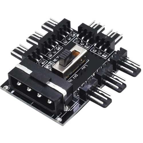 FAN ÇOKLAYICI 8 PORT Y PWM SPLITTER 3 PIN IDE POWER ÇOKLAYICI SWITCH