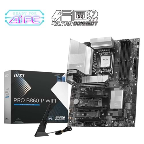 Msi Pro B860-P WiFi Ddr5 8800+(OC)MHz Wi-Fi 7 ATX 1851