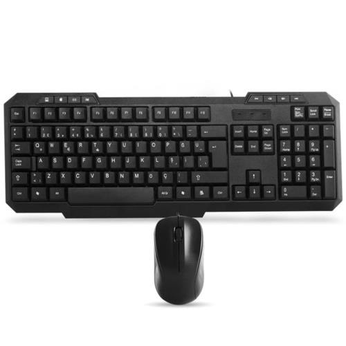 Everest KM-1435 Siyah Usb Q Multimedia Klavye + Mouse Set Kablolu