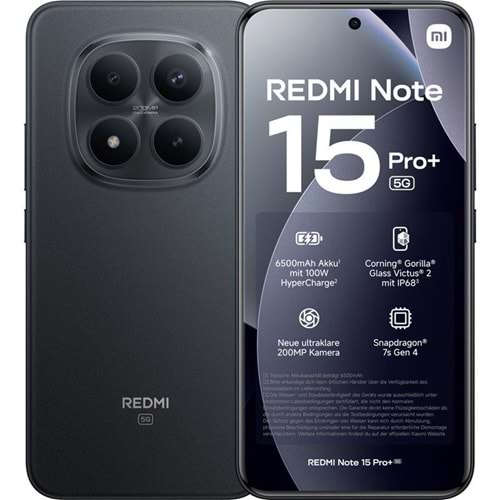 Telefon Xiaomi Redmi Note 15 Pro Plus Black 8Gb Ram 256Gb
