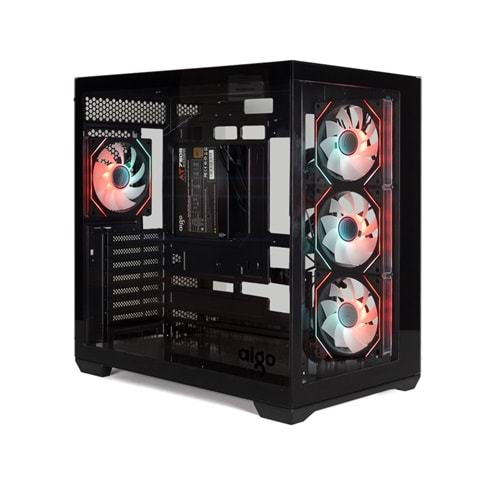 Kasa Aigo C280 Siyah 750W 80+ Bronze ARGB Mid Tower