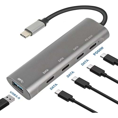 Daytona FC25 5in1 Type-C To Typc-C USB 3.0 10Gbps Çevirici