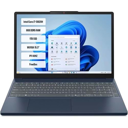 Notebook Lenovo IdeaPad 3 83K10061TR i7-13620H 16Gb Ddr5 1Tb Ssd 15.3