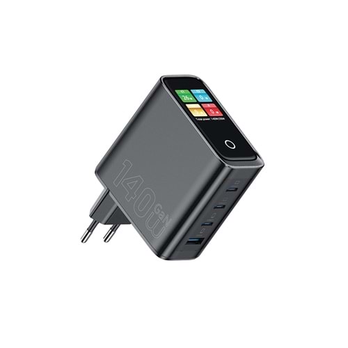 Wiwu 140GaN Wi-G028 Akıllı Ekranlı Şarj Cihazı 140W