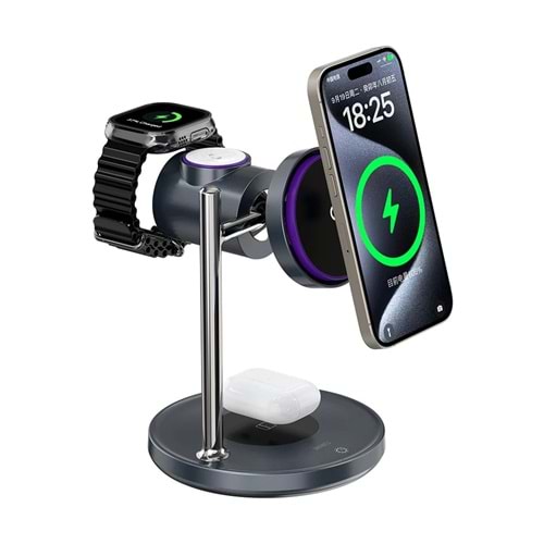 Wiwu Qi2 Wi-W041 3 in 1 Magnetic Wireless Charger 25w