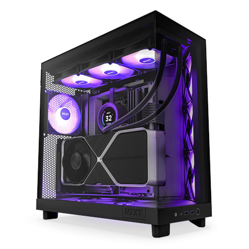 Nzxt H6 Flow RGB CC-H61FB-R1 Siyah ATX Mid Tower