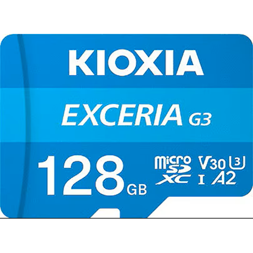 Bellek Kioxia 128Gb Micro Sdxc G3 4K 100Mb/S Lmex3L128Gg2 V30 U3 A2