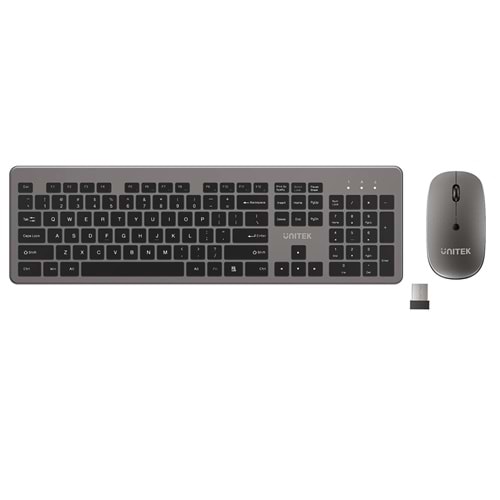 Unitek SlimDuo 2.4GHz Kablosuz Klavye Mouse Seti (T054AGY01-US)