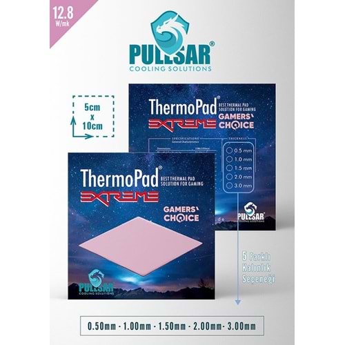 AKSESUAR THERMAL PAD THERMOPAD EXTREME 12.8W/MK 1.0MM - 50X100MM