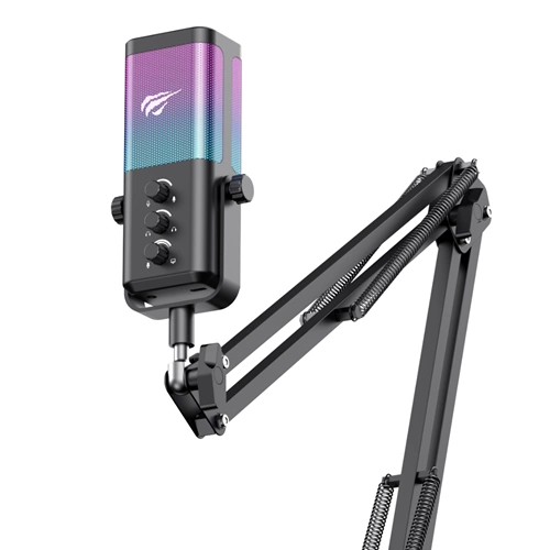 Havit Gamenote GK65 Pro RGB Yayıncı Mikrofonu 192KHz/24Bit Siyah