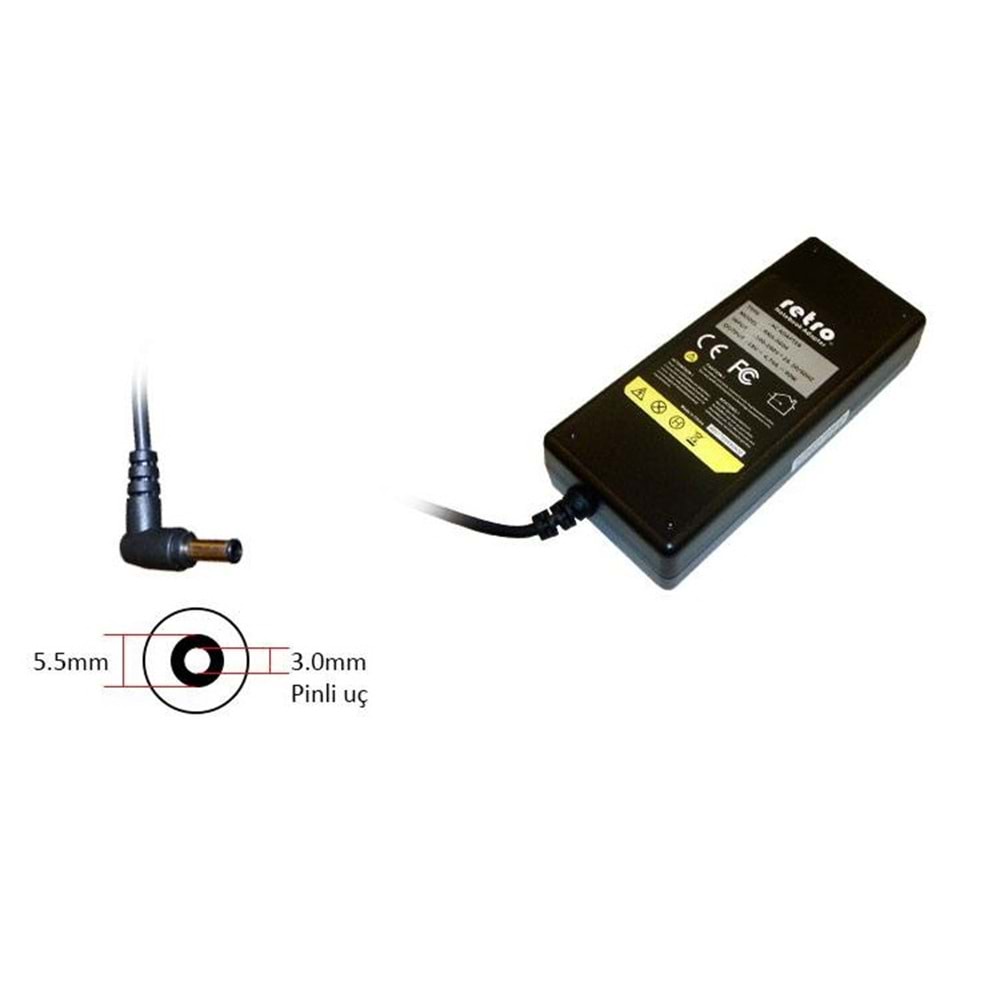 ADAPTOR DCA-SA059 19V 3.16A 60W 3.0mm x 5.0mm Pinli