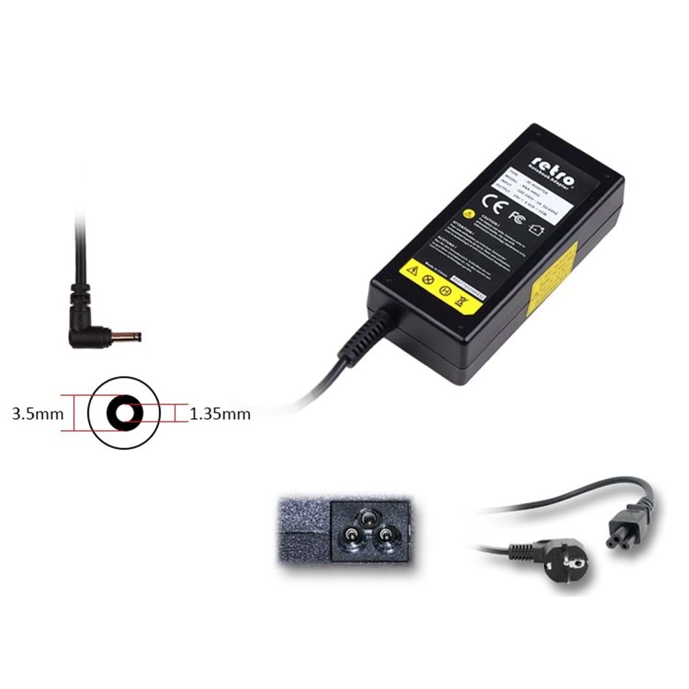 ADAPTOR DCA-HR04 19V 3.42A 3.5mm x 1.35mm 65w