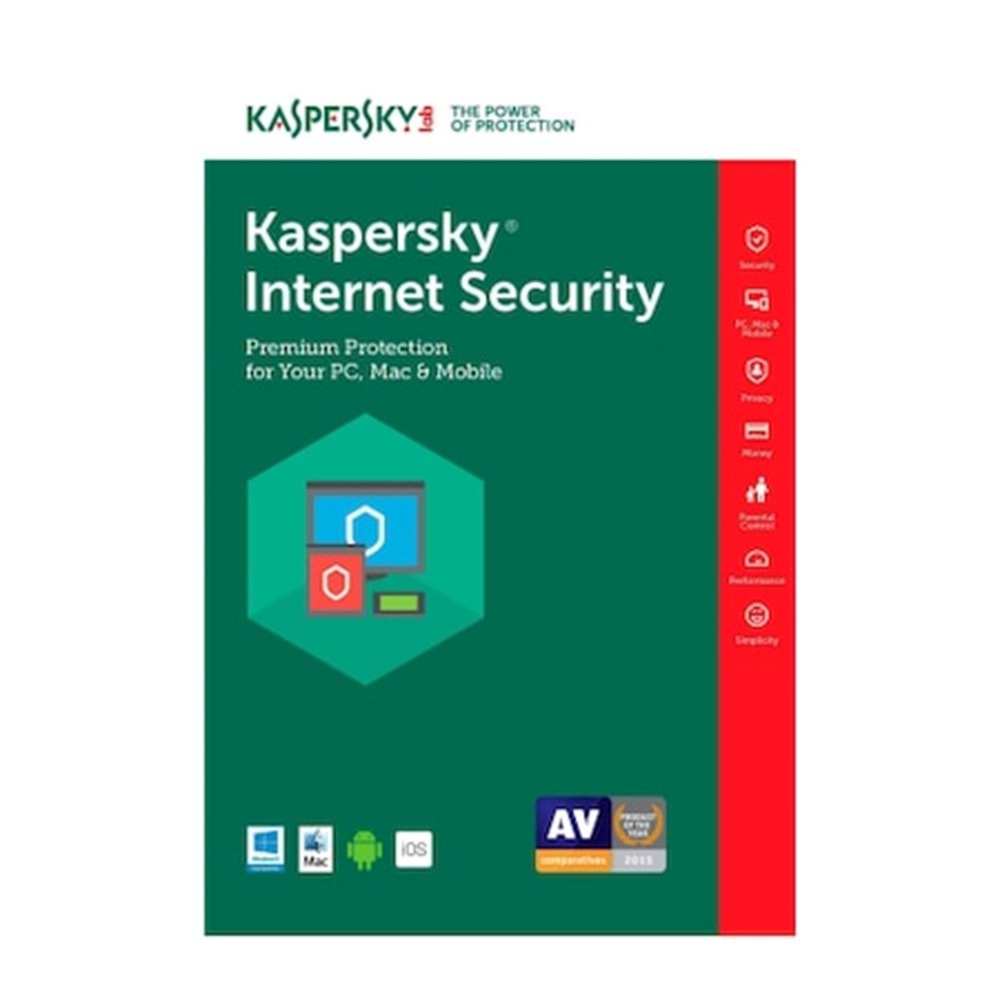 Internet Securıty Kaspersky 1 Yıl 4 Pc
