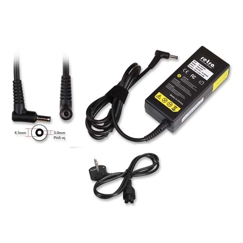 ADAPTOR DCA-AS07 19V 4.74A 90W ORTASI PINLI 4.5mm x 3.0mm