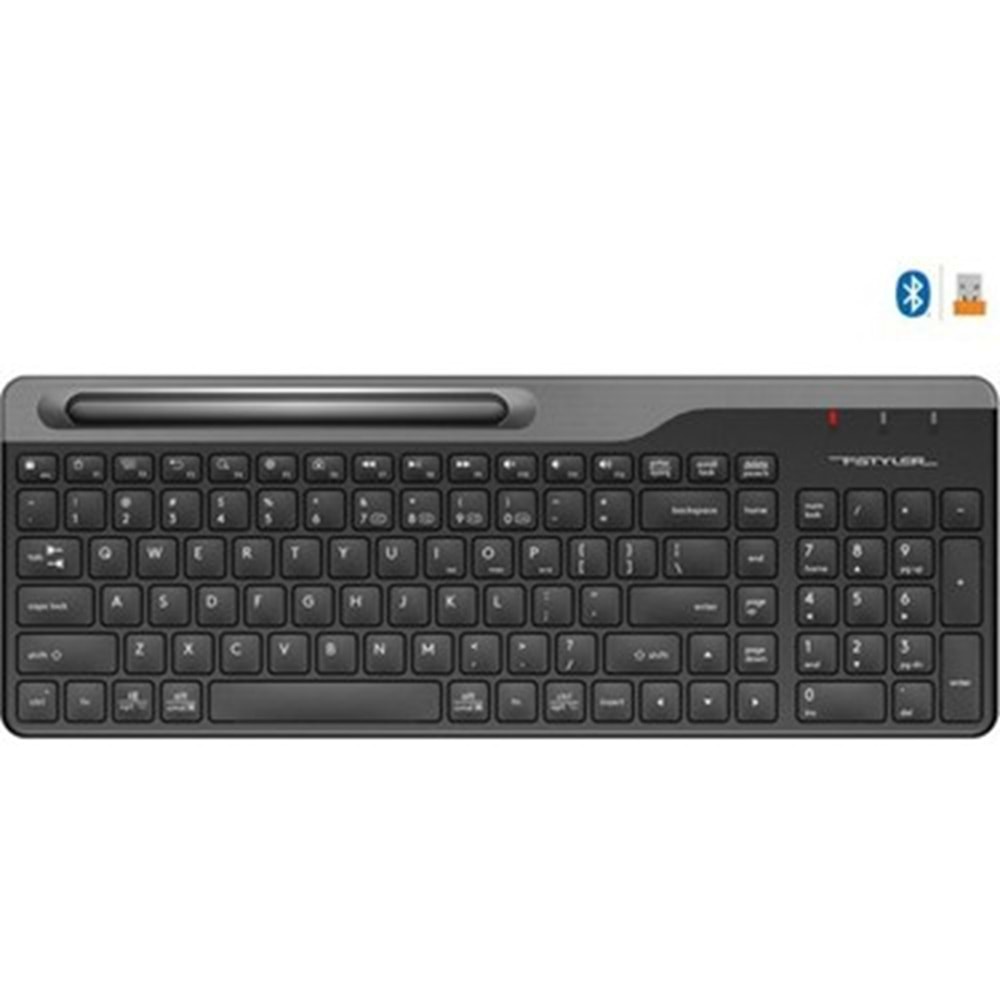 Klavye A4 Tech FBK25 Siyah Bluetooth+2.4G Nano FN-Multimedya Tr Layout