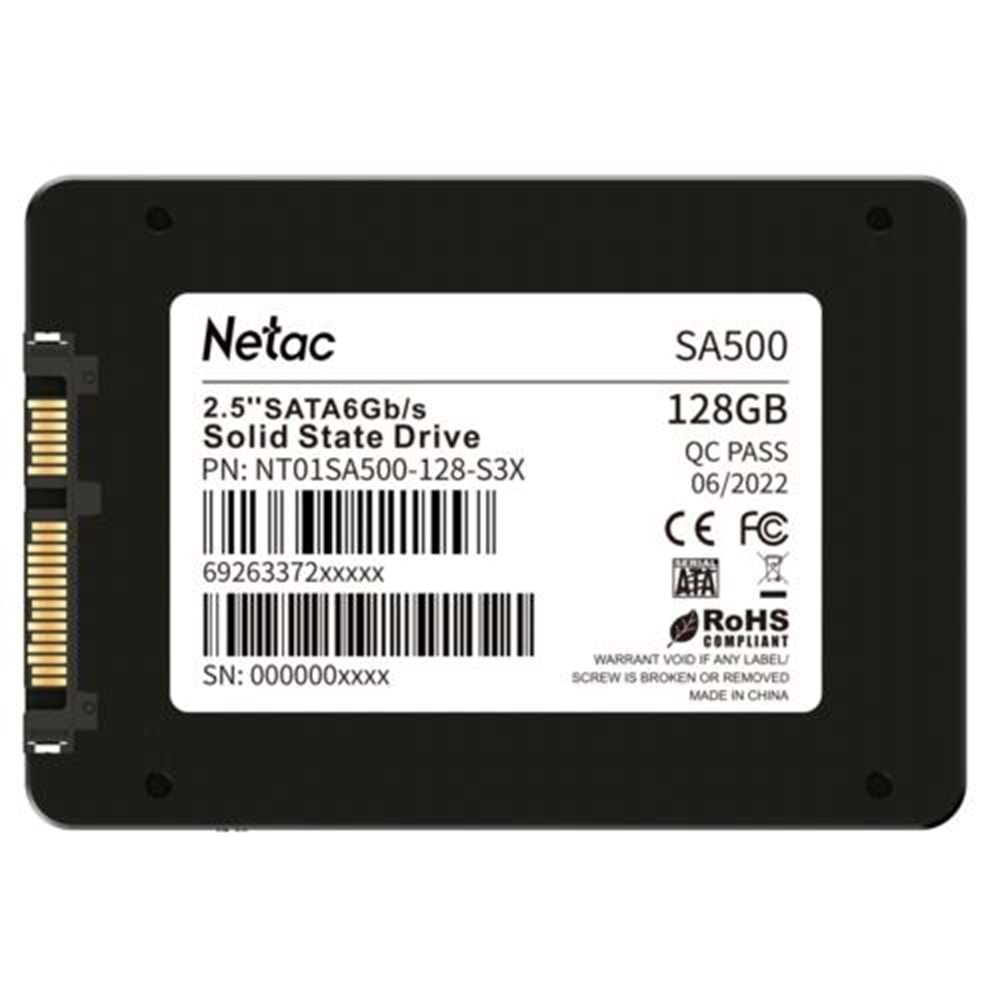 SSD NETAC SA500 128GB NT01SA500-128-S3X 500/400MB/s