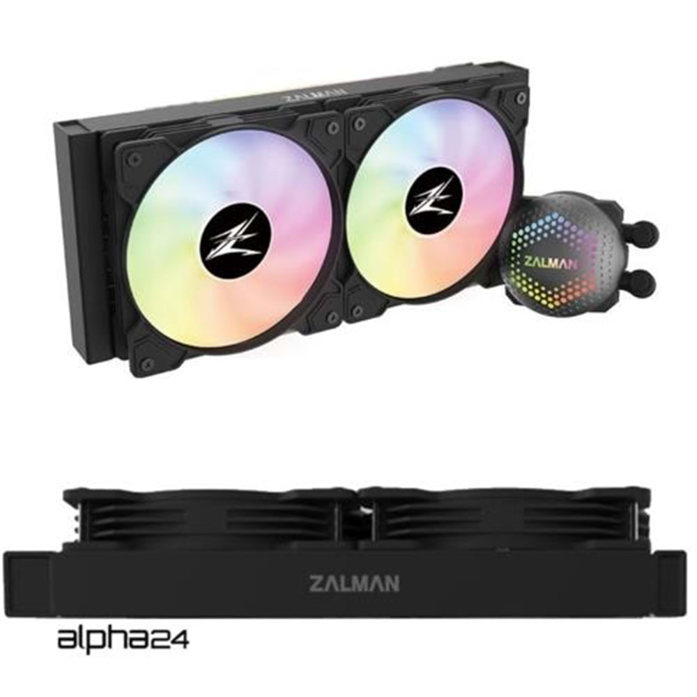 İŞLEMCİ FANI ZALMAN ALPHA-24BK 240MM SIVI SOĞUTMA 1700kitli