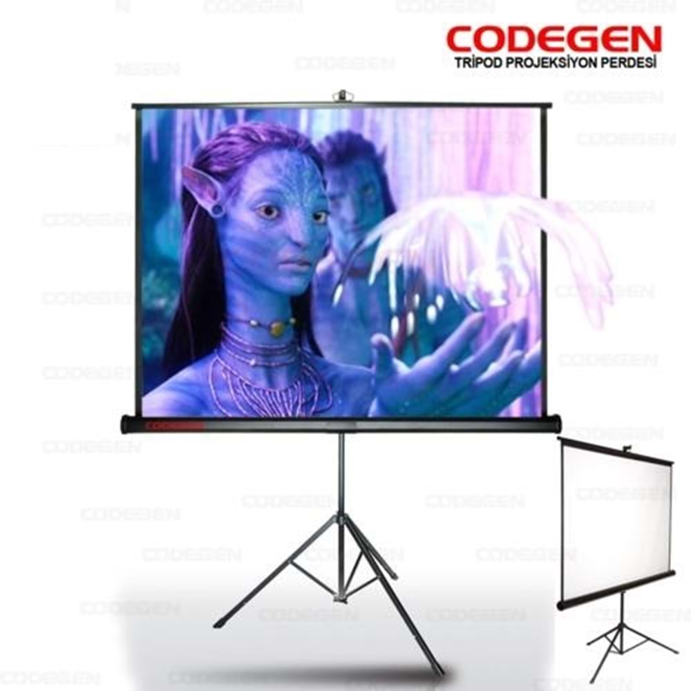 Projeksiyon Perdesi Codegen TX-18 180x180 Ayaklı