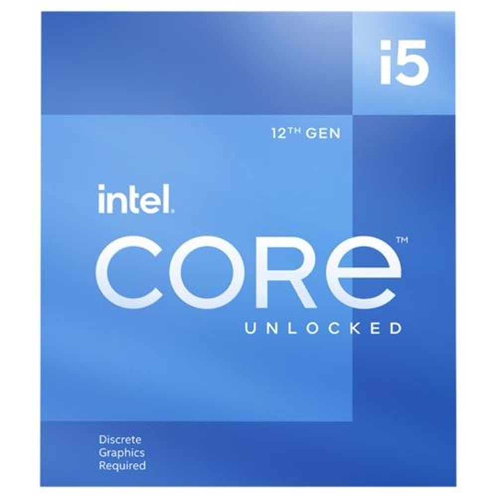 İşlemci Intel i5-12400F 2.5 Ghz 4.4 Ghz 18Mb Lga1700p Tray Fansız