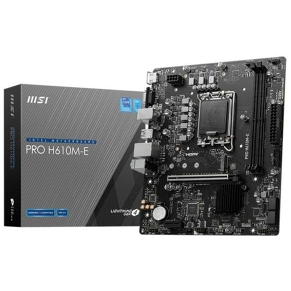 Anakart Msi Pro H610M-E Ddr5 1700P