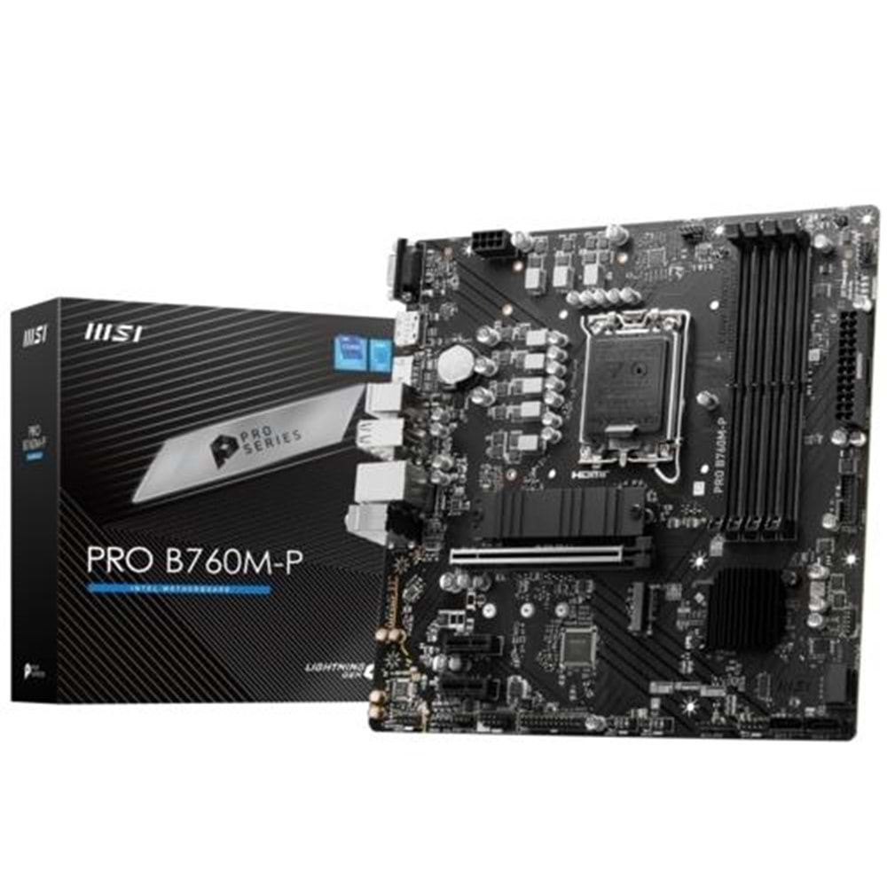 Anakart Msi Pro B760M-P Ddr5 S+V+Gl 1700P