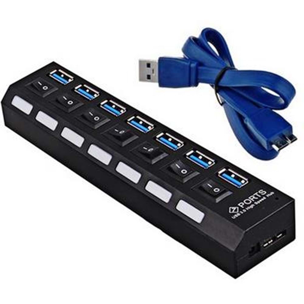 USB ÇOKLAYICI USB 2.0 7 PORT ON/OFF BUTONLU