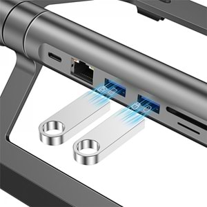 AKSESUAR WIWU A821CH 8 IN 1 TYPE-C LAPTOP STANDI