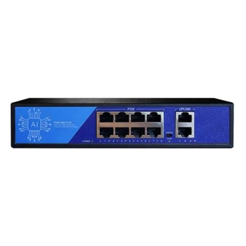 Switch Ezcool Ez-08Psf 8Xfe+2Xge Gigabit 120w Poe Switch