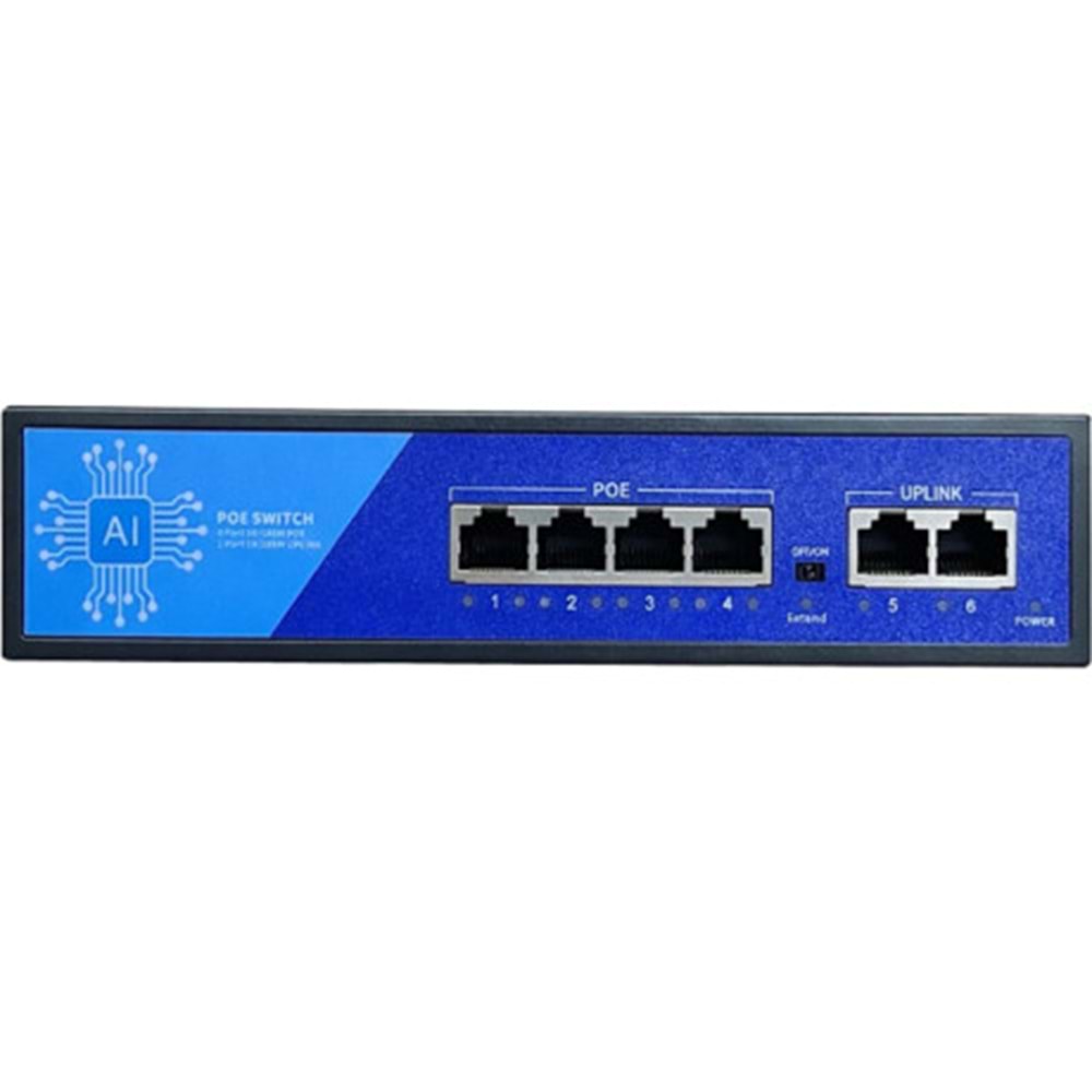Switch Ezcool EZ-04PSE 4xFE+2xFE 65w Poe Switch