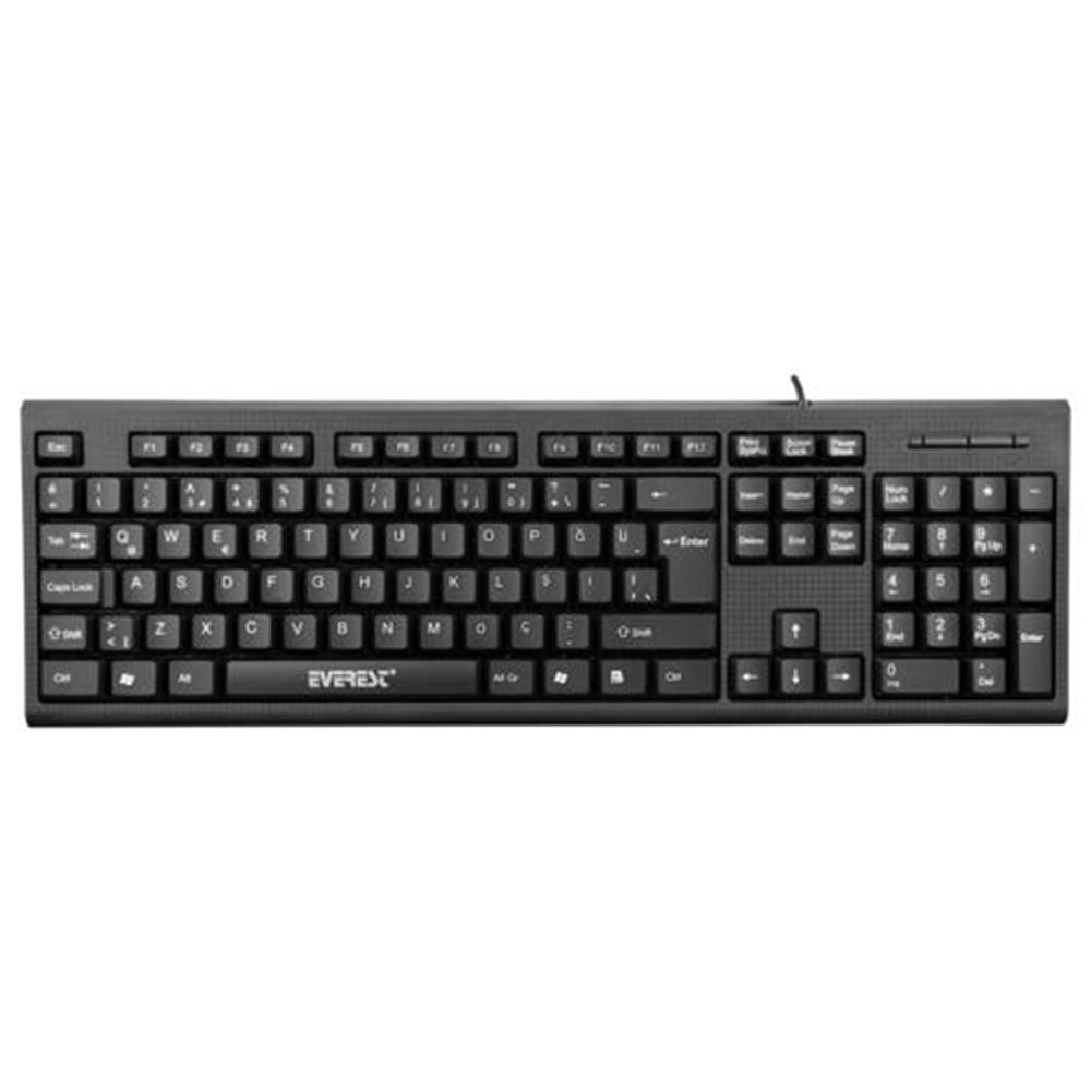 Klavye Everest Kb-871U Sıyah Usb Q Tr Layout