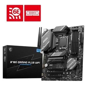 Msi B760 Gaming Plus Wifi Ddr5 6800(Oc) Usb3.2 Wi-Fi 6E Atx 1700p
