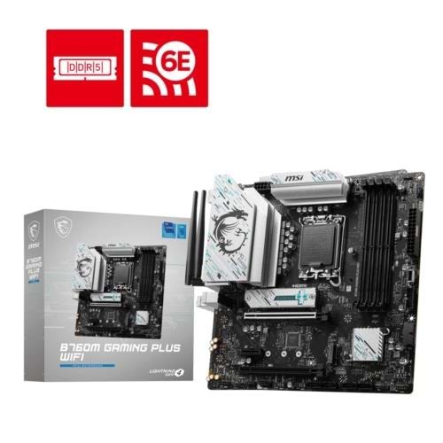 Msi B760M Gaming Plus WiFi DDR5 6800+(OC)MHz mATX 1700p