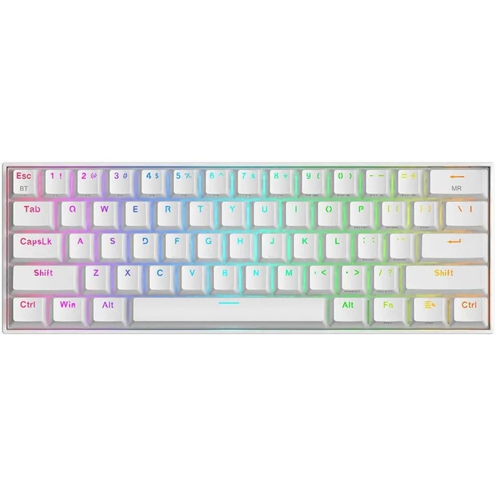 Redragon K530 Draconic Pro Beyaz Brown Switch Kablosuz Tr Layout