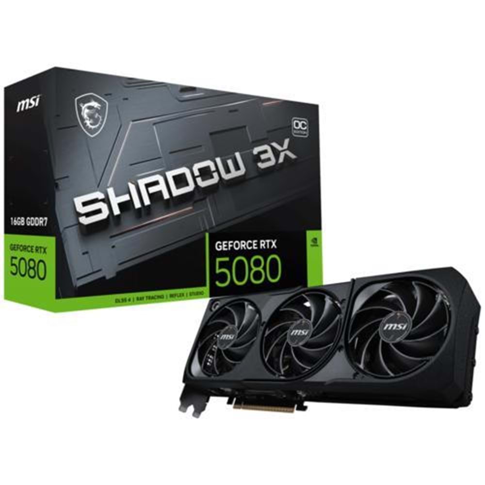 Ekran Kartı Msi Rtx5080 16G Shadow 3X Oc 16Gb 256Bit Gddr7 Dx12