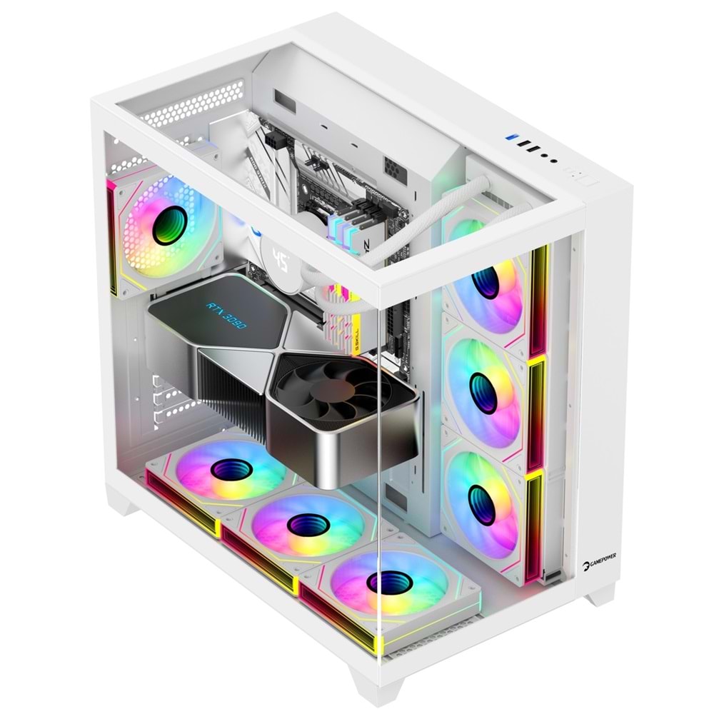 KASA GAMEPOWER WARCRY TOPGLASS 4x12cm FAN ARGB BEYAZ