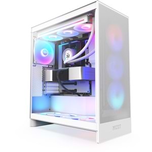 KASA NZXT H7 Flow(2024) White RGB Tempered Glass USB 3.2 Atx Mid Tower