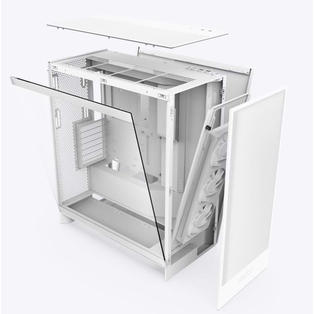 KASA NZXT H7 Flow(2024) White RGB Tempered Glass USB 3.2 Atx Mid Tower