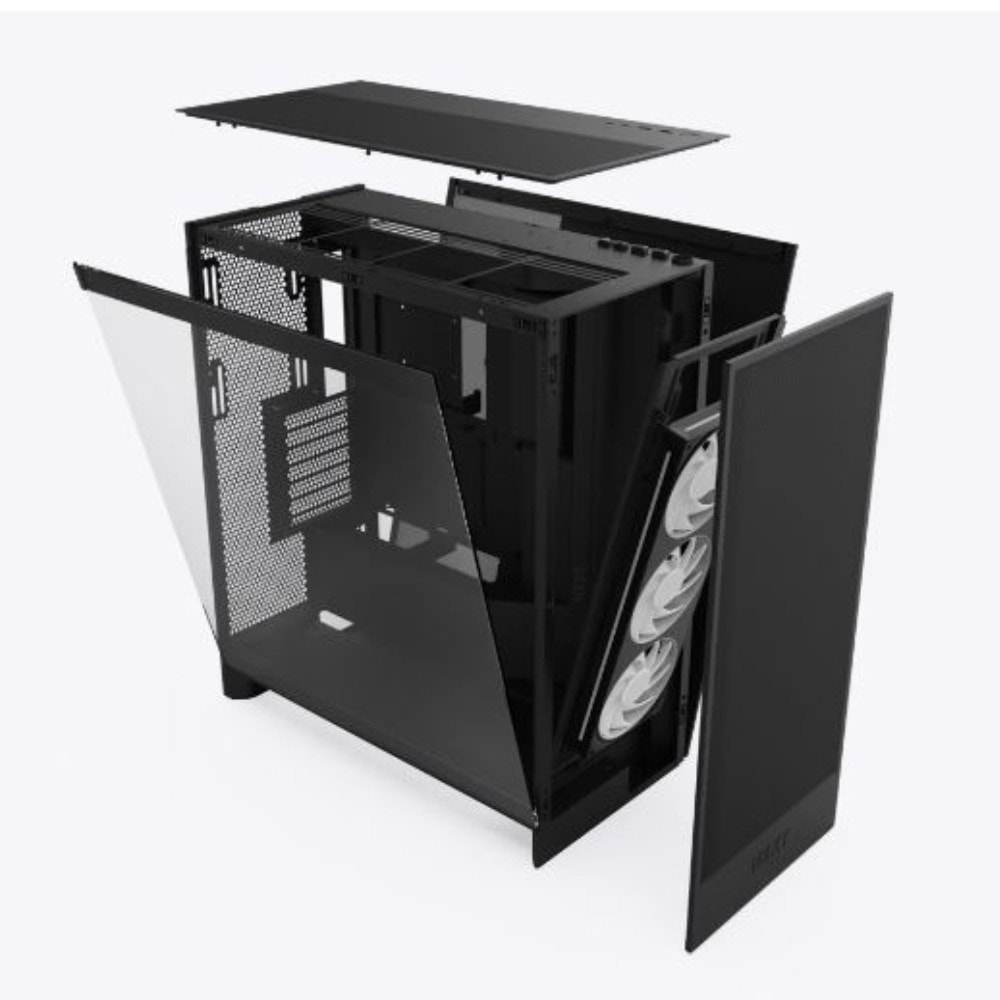 KASA NZXT H7 Flow(2024) Black RGB Tempered Glass USB 3.2 Atx Mid Tower