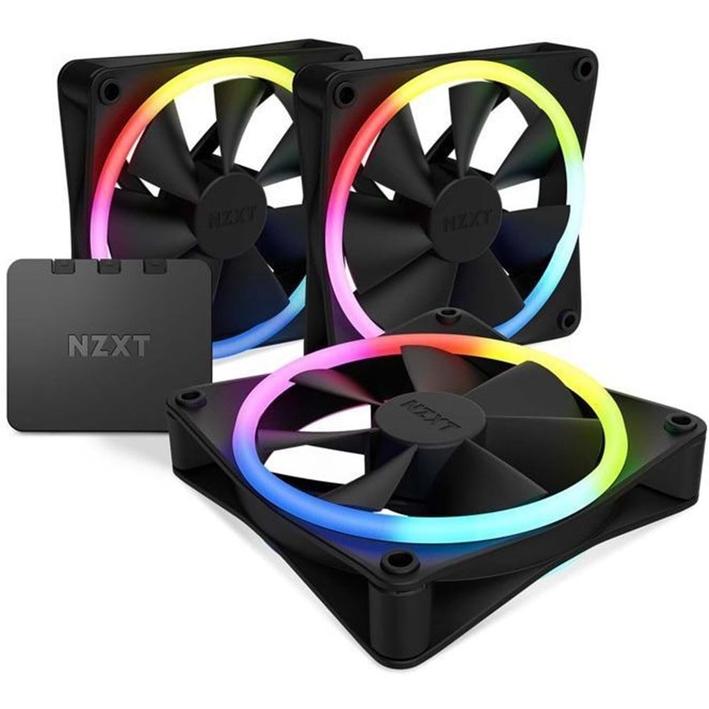Nzxt F120 RF-D12TF-B1 RGB Duo Black 120 mm Fan(3'lü Set)