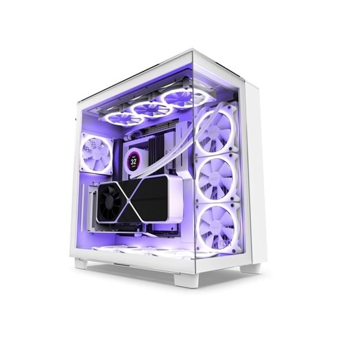 KASA NZXT H9 Elite White RGB Tempered Glass USB 3.2 Atx Mid Tower