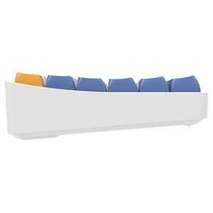 AIGO A100 Mavi Mekanik Yellow Switch Kablolu/Kablosuz Us Layout