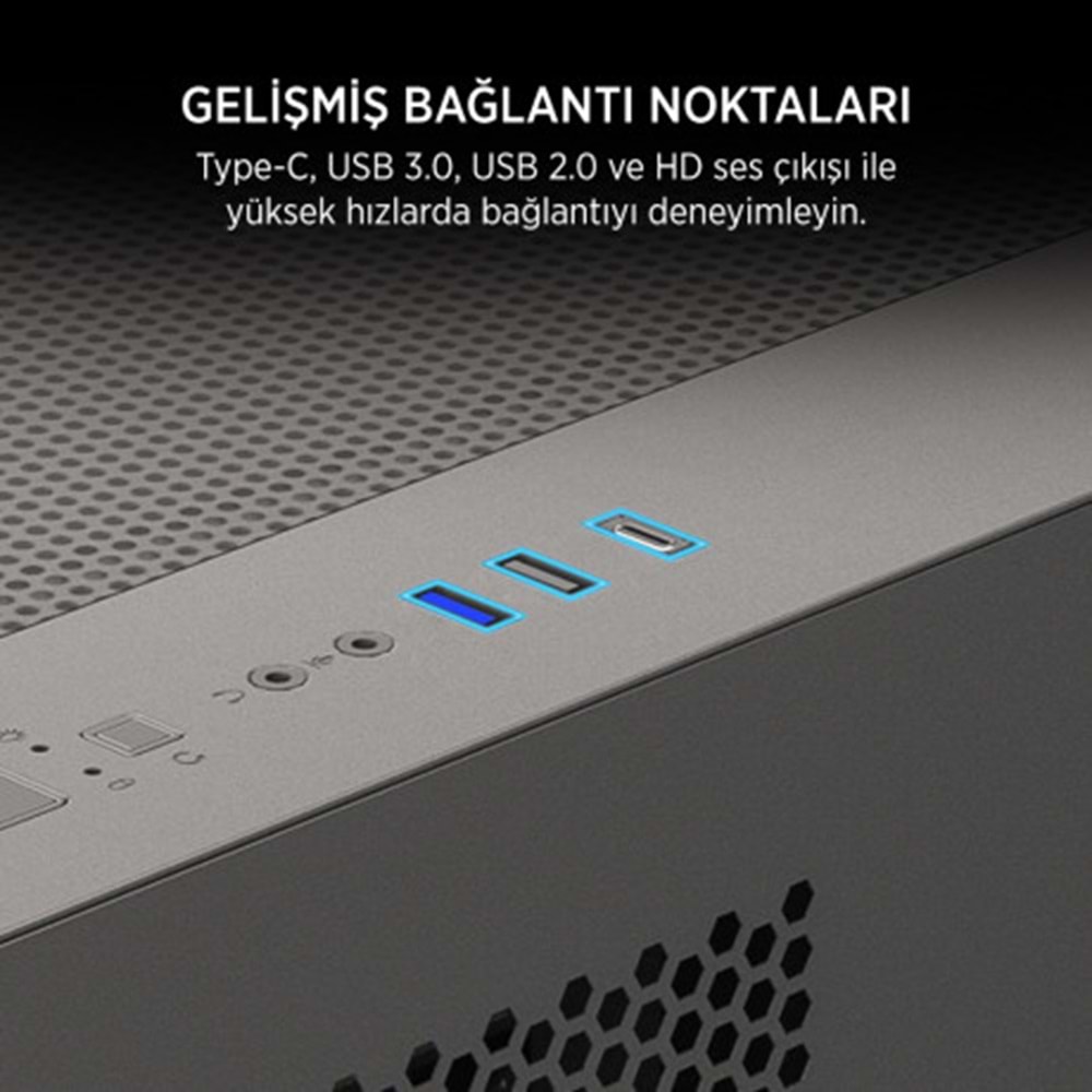 James Donkey Stark S700 3xARGB Temperli Cam 650W 80+ Bronze mATX Siyah