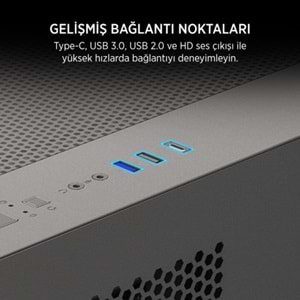 James Donkey Stark S700 3xARGB Temperli Cam 650W 80+ Bronze mATX Siyah