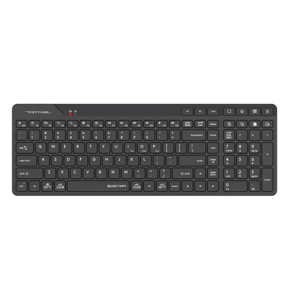 A4Tech Fbk27C As Bluetooth & 2.4G Wireless Keyboard Siyah