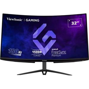 Monitör Viewsonic 32’’ Vx3218-Pc-Mhdj Full Hd 1Ms 180Hz Curved Gaming